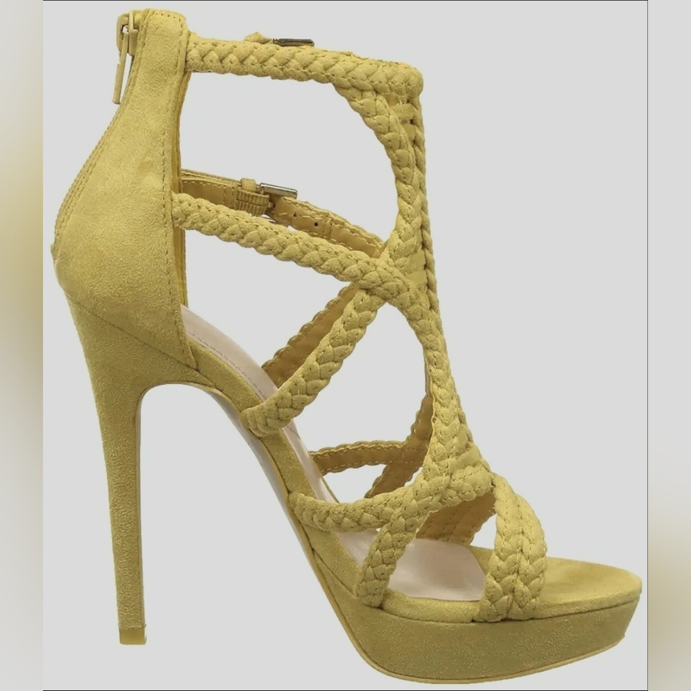 Aldo Yellow Suede Heels